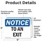 Signmission Exit Sign, Vinyl Decal, 5 in W, 3.5 in H, To An Exit OS-2PACK-NS-D-35-L-18679 - alternate 5